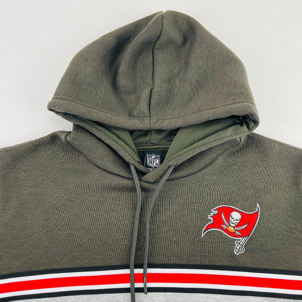 NFL Team Apparel Tampa Bay Buccaneers Hoodie Mens Large Fleece Sweatshirt